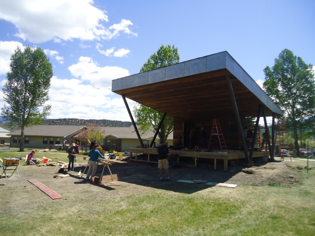 Next week, Ruby Velle & The Stereophonics will perform on this stage that Megan and her architecture crew from the University of Colorado-Denver designed and built. Can't wait!